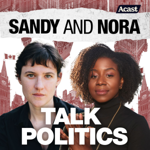 Sandy and Nora talk politics-logo