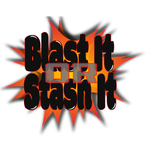 The blast it or stash it comic show's Podcast-logo