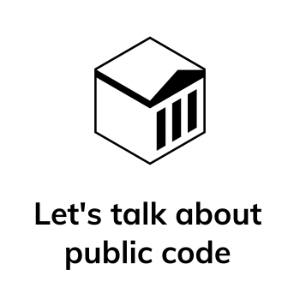 Let's talk about public code-logo