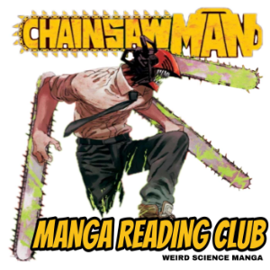 Chainsaw Man Manga Reading Club / Weird Science Manga-logo