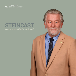 Steincast med Hans-Wilhelm Steinfeld-logo