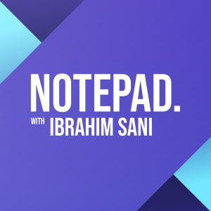 Notepad with Ibrahim Sani-logo