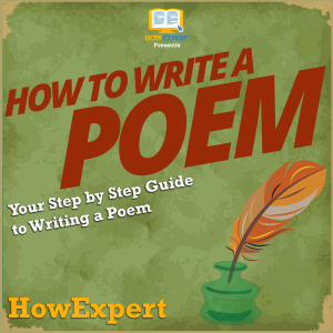 How To Write A Poem