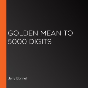 Golden mean to 5000 digits