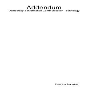 Addendum Democracy & Information Communication Technology