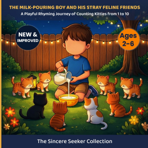 The Milk-Pouring Boy and his Stray Feline Friends-logo