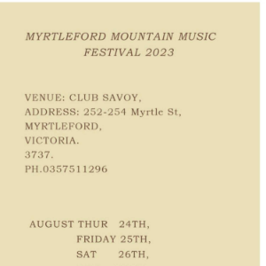 Myrtleford Mountain Music Festival