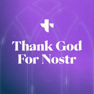 Thank God for Nostr-logo