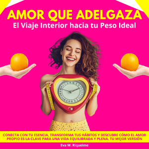 Amor que Adelgaza: El Viaje Interior hacia tu Peso Ideal. Conecta con tu esencia, transforma tus hábitos y descubre cómo el amor propio es la clave para una vida equilibrada y plena. Tu Mejor Versión