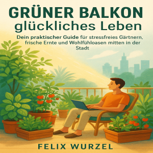 Grüner Balkon, glückliches Leben