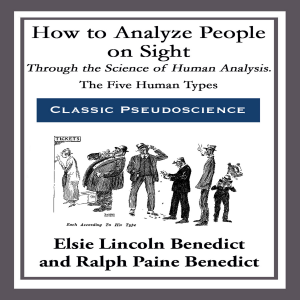 How to Analyze People on Sight