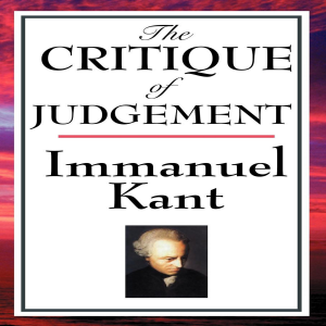 Critique of Judgement
