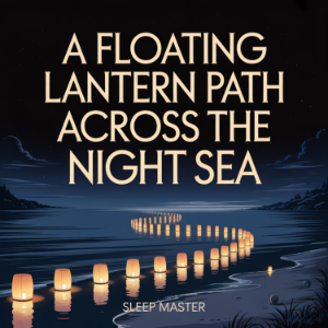 A Floating Lantern Path Across the Night Sea