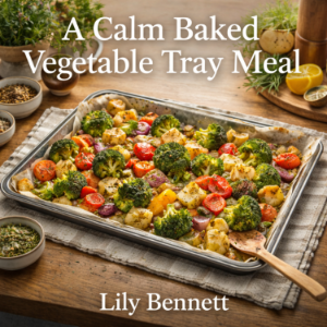 A Calm Baked Vegetable Tray Meal