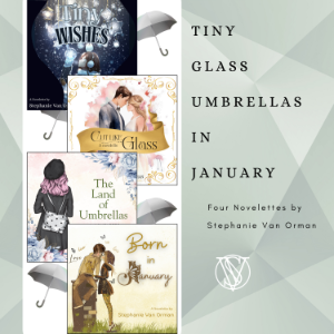 Tiny Glass Umbrellas in January