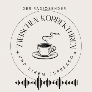 Zwischen Korrekturen und einem Espresso-logo